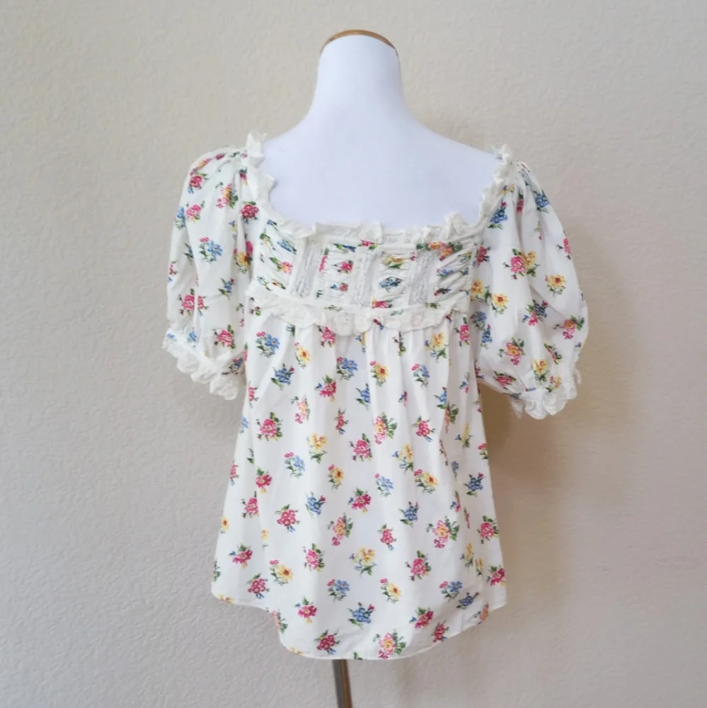 Doen Floral Blouse with Puff Sleeves - Picture 9 of 13